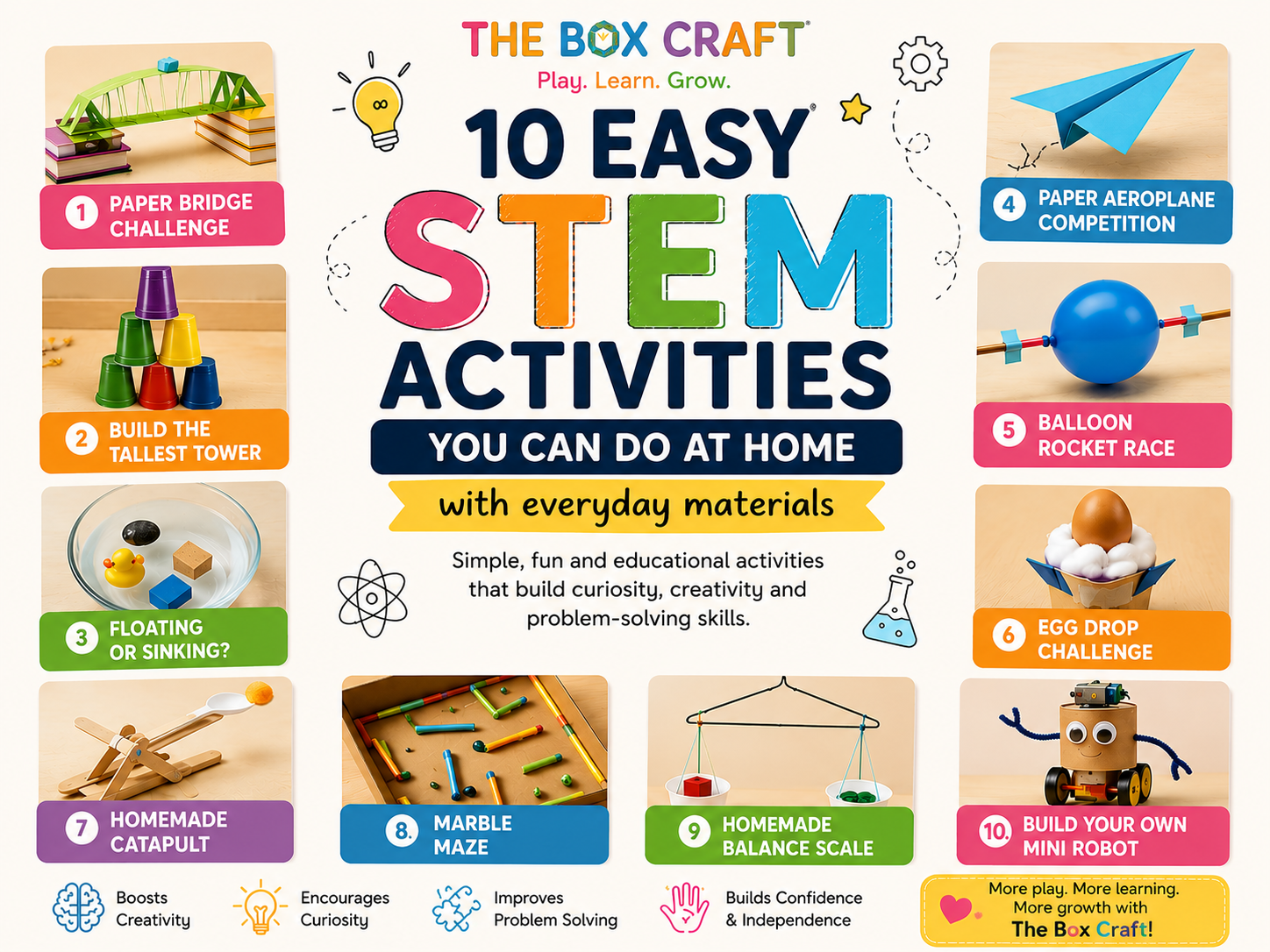 10 Easy STEM Activities You Can Do at Home with Everyday Materials