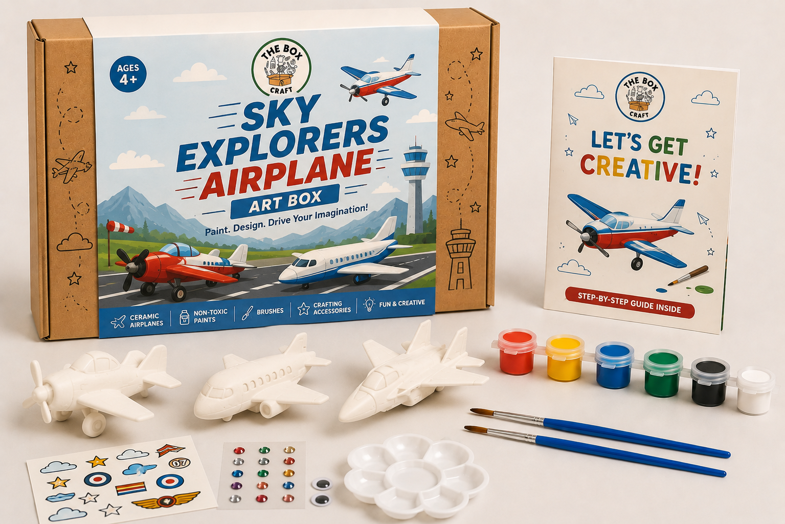 Sky Explorers Airplane Painting Box