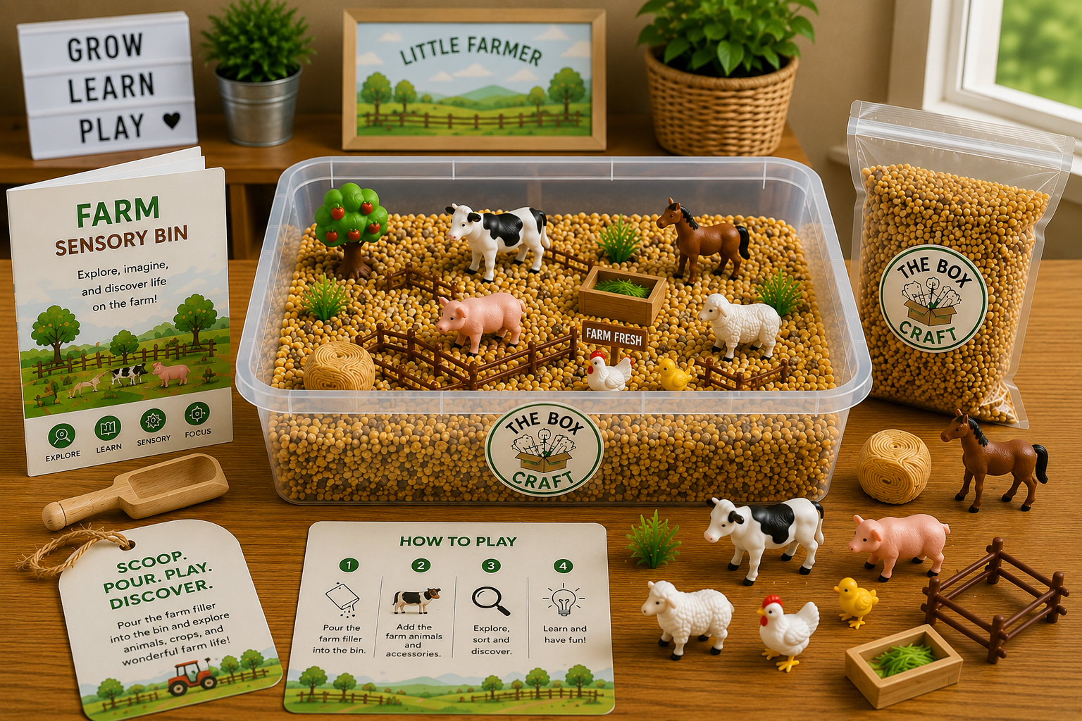 Farm Themed Sensory Box