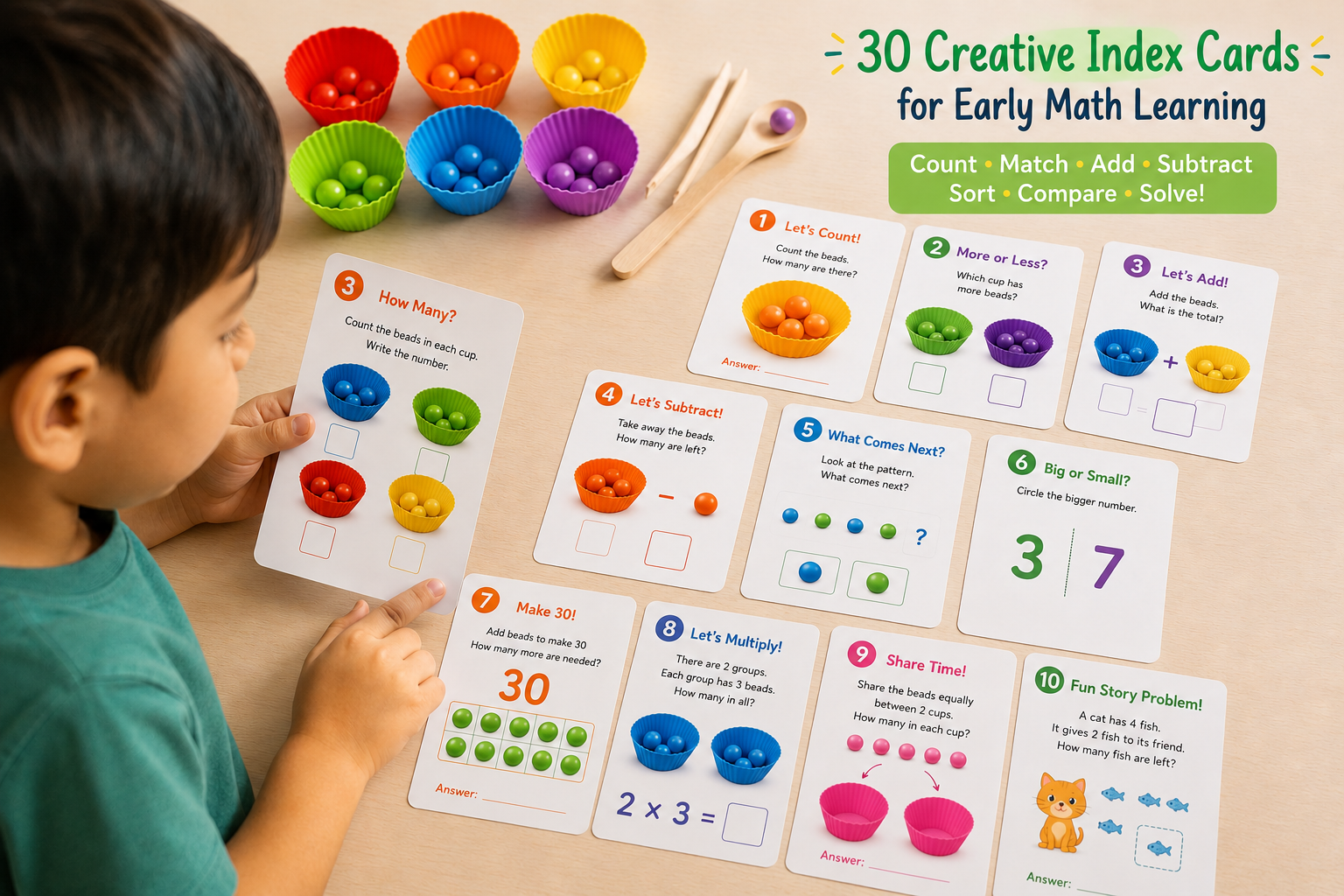 Number Cognitive Operation Bead Matching Game