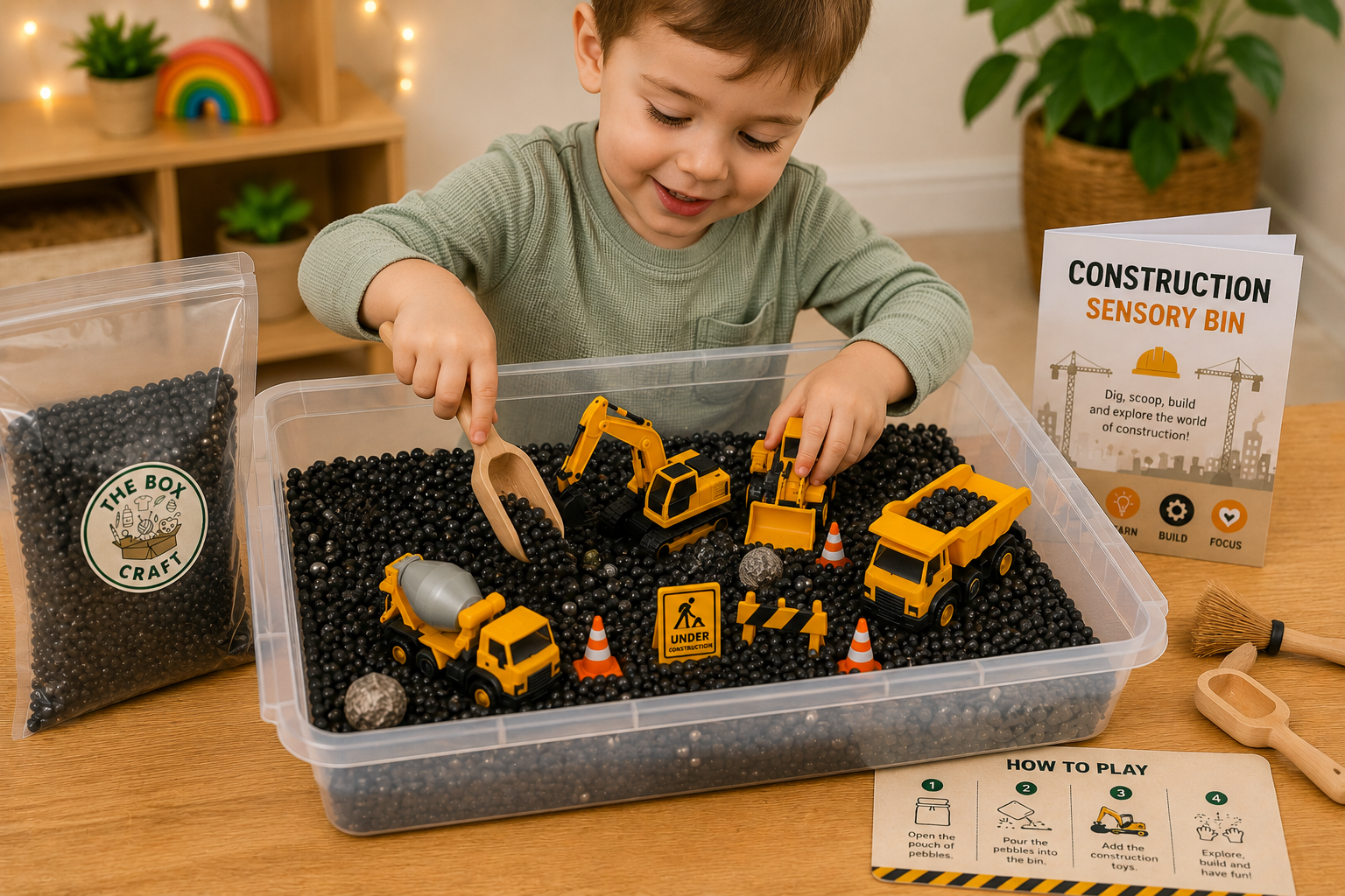 Construction Themed Sensory Box