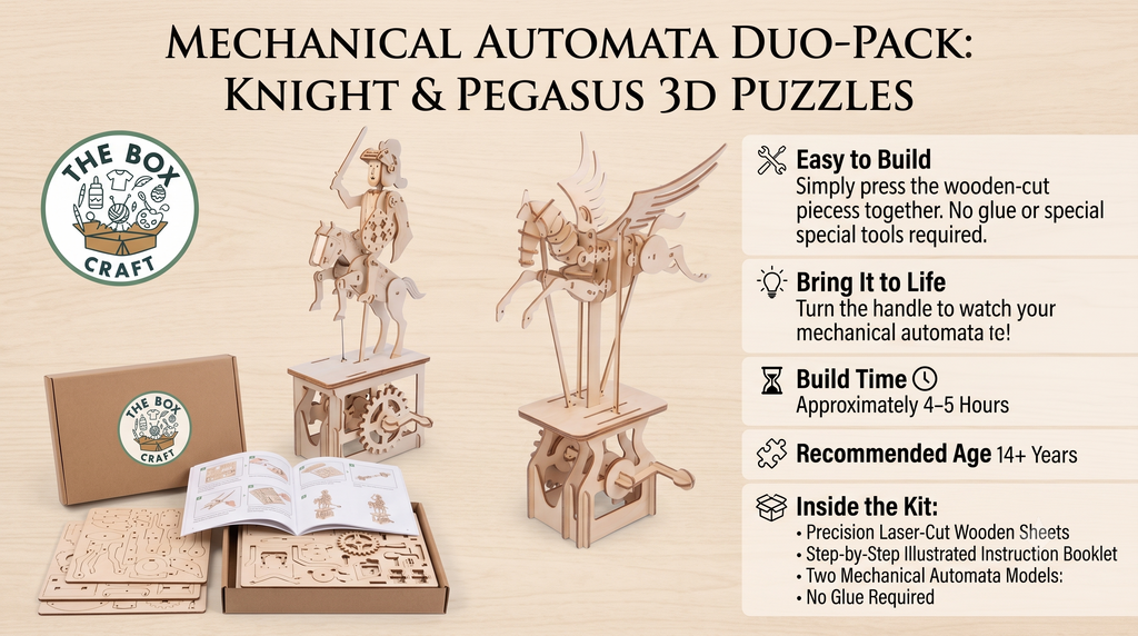 3D Mechanical Automata Kit: Knight & Pegasus