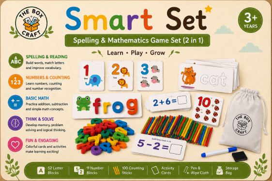 Smart Set – Spelling & Mathematics Game Set (2 in 1)