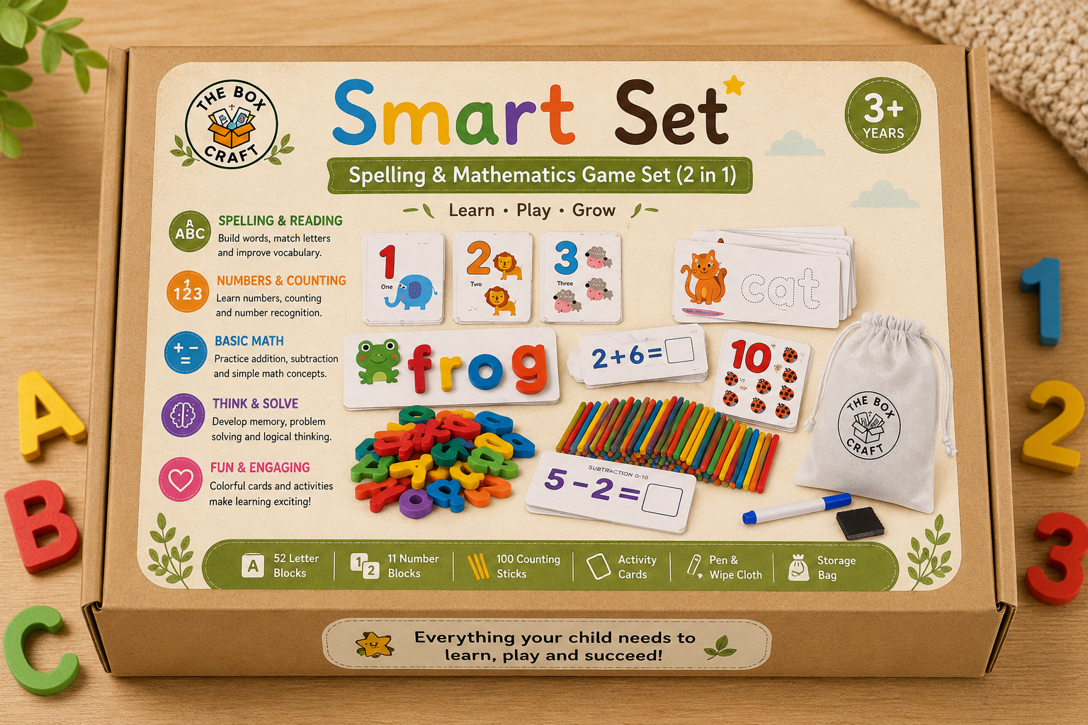 Smart Set – Spelling & Mathematics Game Set (2 in 1)
